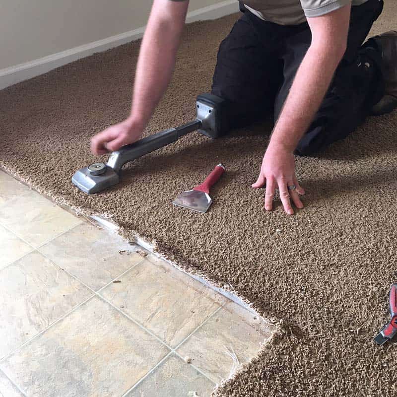 Carpet Repair for Thresholds in Greenville, SC badly damaged entryway