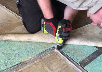 Repairing Threshold for damaged carpet in Greenville, SC
